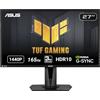 ASUS Monitor ASUS TUF Gaming Monitor da 27 2K HDR VG27AQ, WQHD (2560 x 1440), 165Hz (supporta 144Hz), 1 ms, Extreme Low Motion Blur, altoparlante, compatibile con G-SYNC, montaggio VESA, DisplayPort, HDMI