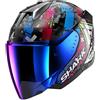 Shark Casco Moto Jet Shark SKWAL i3 JET HELLCAT Nero Blu Cromato