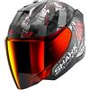 Shark Casco Moto Jet Shark SKWAL i3 JET HELLCAT Mat Nero Rosso Cro