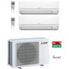 CLIMATIZZATORE CONDIZIONATORE DUAL SPLIT MITSUBISHI SERIE HR MSZ-HR25VF+MSZ-HR35VF/MXZ-2HA50VF2 R32 - 9000+12000 BTU - WI-FI OPTIONAL