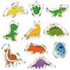 GWAWG Set di 8 formine per biscotti a forma di dinosauro, formine per sandwich a forma di dinosauro, T-Rex, pterosauria, triceratopo, in acciaio inox per uso alimentare