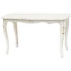 Vicentini Arreda TAVOLINO DA FUMO E SALOTTO IN LEGNO SHABBY CHIC BIANCO CONSUMATO RETTANGOLARE