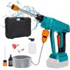 Roadtime Idropulitrice a batteria, pistola Idropulitrice portatile compatibile con Makita 18V batteria, con tubo da 5 m, 2 ugelli, filtro, caraffa di schiuma e 2 adattatori (senza batteria)