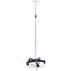 MORETTI SPA Moretti Asta Flebo in alluminio, Altezza Regolabile, Base 5 Razze, Ruote Piroettanti