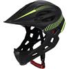 F Fityle Casco da Bici per Bambini, Casco Integrale, Casco da Ciclismo Portatile Regolabile, Casco da Bicicletta per Bambini, per Skateboard, Arrampicata su, Nero Verde