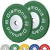 G5 HT SPORT Coppia Dischi Bumper Competizione PRO Diamond Foro Ø50 mm per Palestra E Home Gym da 5 A 25 kg per Manubri E Bilancieri (2 x 10 kg (Verde))