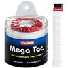 Tourna Mega Tac Extra Tacky Overgrip, Bianco (Confezione da 30) (MT-30-XLW)