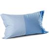 Caleffi 1003441 Cotone Joy Coppia Federe per Standard Letto, Blu