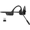 SHOKZ Auricolari OpenComm2 UC 2025 Upgrade a conduzione ossea con adattatore USB-A, auricolari Bluetooth open-ear per l'attenuazione del rumore, wireless, 16 ore di conversazione, Segnalibri, Nero