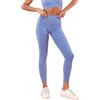 FOCENZA Leggings Donna Sportivi a Vita Alta con Effetto Push Up in Microfibra Morbida e Traspirante, Made in Italy (Celeste, l/XL)