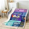 Homemissing Coperta Sherpa regalo per gli amanti dei libri Coperta in pile per bambini ragazzi accessori per libri coperta in peluche plaid viola coperta pelosa camera da letto singolo 127 x 152 cm