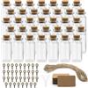 KtbeYTi 35 Pezzi Piccoli Vasetti Vetro con Tappo Sughero 10 ML Provette Vetro Mini Bottiglie Decorative Barattoli per Decorazione fai da te