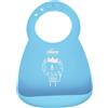 Chicco Bavaglino in Silicone Azzurro 6m+, 1 pezzo