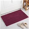 Reyox Tappetino da Bagno in Microfibra Ciniglia Lavabile in Lavatrice, Tappeto Bagno Assorbente Antiscivolo Viola Scuro 45 x 70 cm