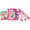 Lexibook Mattel Barbie, Electronic Secret diaro con Luce e Suono, Peluche di Unicorno, quaderno, Chiave Magica, Penna e Medaglione, Giocattolo per Ragazze Bambini, Rosa/Viola, SD15BBY