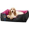 BedDog® LUPI letto per cane/gatto cuccia S fino a XXXL, 24 colori a scelta, cuscino per cane, divano per cane, cestino per cane, nero/rosa M