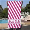 NIBESSER Telo Mare Personalizzato con Nome Telo Mare Grande Microfibra per Adulto Bambini Asciugamano Mare Antisabbia a Righe Morbido per Piscina Viaggio, Strisce Diagonali- Fucsia, 90x180 cm