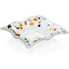 Sospiri Venezia - Piattino Vetro Murano Decorato a Mano Soprammobile Casa -Idea Regalo Cerimonia Bomboniera con Scatola Elegante (9x9 cm, Quadrato)