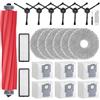 Rrochio Kit di Accessori per roborock Qrevo S, Set Ricambi per Robot Aspirapolvere Qrevo MaxV Plus Pro Curv con Spazzola Principale, 6 Spazzole Laterali, 2 Filtri Hepa, 6 Panni, 6 Sacchetti (23 Pezzi)