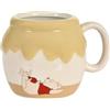 Elbenwald tazza in design 3D per fan di Winnie the Pooh - design vasetto di miele - 9 x 9,5 x 13 cm - 420 ml - ceramica - giallo