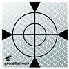georadian.com Target adesivo riflettente 100 mm, 10 pezzi, piastra Etichetta riflettente, ideale come monitoraggio degli edifici o test di deviazione in cantiere per tutte le superfici lisce (Bianco 100mm)