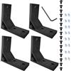 iMetrx Set di 4 staffe angolari Black 4040 con 16 slot M8 T, 16 pezzi M8 x 18 mm Hex Socket Cap Screw e 1 pezzo M5 Wrench per profili di estrusione in alluminio serie 2020