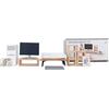 ISAKEN Set di Mobili per Casa delle Bambole in Legno, Casa delle Bambole Mobili in Miniatura Accessori per la Cucina della Casa delle Bambole Bambole Bagno Camera da Letto Mobili per Casa Delle Bambole