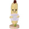 BOXOB Divertente Banana Positiva Uncinetto, 14 cm Giocattolo Lavorato Maglia con Banana Positiva con Carta Incoraggiamento Bambola Morbida Positiva Decorazione di Vita Positiva per Scrivania, Casa