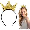 GTYARYUA Cerchietti Corona, Diademe con Paillettes, Cerchietto Bambina, Cerchietti Lucidi per Capelli da Ragazza, Cerchietto per Corona di Compleanno per Bambina, per Compleanni e Feste di Carnevale (oro)