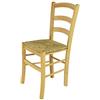 t m c s Tommychairs - Sedia modello Venice per cucina bar e sala da pranzo, robusta struttura in legno di faggio color naturale e seduta in paglia