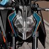 Resin Bike Adesivi Moto Compatibile con KTM Duke 125 2024-2025. Protezioni Fari/Fanale Frontale da Urti e Graffi. Adesivi Resinati con Effetto 3D Made in Italy