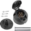 DARKGUARD 1 Pezzo Presa 7Poli Rimorchio 12v,Presa 7Poli per Macchine Agricole, ISO1724,Impermeabile Presa 7Poli Connettore per Rimorchio Trattori Portabici Auto RV (DG75S-1)
