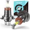 KOYOSO H7 LED 360° Lampadine: Kit Sostituzione Fari Antiriflesso Mini 1:1 Design Plug e Play Lampade-100W 22000LM 6500K Super Luminoso Abbaglianti e Anabbaglianti per 12V Auto