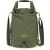 Johnny Urban Sacca Impermeabile 7L Verde - Theo - Sacca Stagna per Mare & Spiaggia - Per Sport Acquatici, Canoa, Kayak, Campeggio - Borsa a Tracolla Subacquea - Waterproof Dry Bag - Accessori SUP