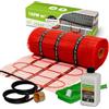 Mi-Heat Tappetino riscaldante elettrico, 160 Watt, 3,0 m², cavo riscaldante su tessuto, larghezza 50 cm, con tubo vuoto e primer, tutto in set, termostato per ambienti opzionale