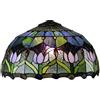 WTTWW Sostituzione Paralume da 16 Solo Camino della Lampada in Vetro colorato Tiffany, Design Tulipano, Rosso Viola Floreale per Lampada da Tavolo, Luce a Sospensione, Lampada da Terra,Blu
