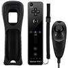Tanouve Controller Wii Motion Plus, 2 In 1 Nunchuck Costruito Motion Plus Telecomando Remote Set Per Nintendo Wii e La Console Wii u Con Custodia In Silicone + Custodia - Nero