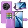 JIUNINE Cover per Realme 12 Pro 5G / Realme 12 Pro+ 5G, Custodia Portafoglio Libro in Pelle Sintetica Antiurto Cover Flip Case con Slot per Schede, Fibbia Magnetica per Realme 12 Pro Plus, Viola