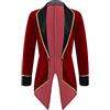 YiZYiF Costume di Domatore Halloween per Bambini Il Più Grande Showman Blazer Smoking Velluto Elegante Travestimento da Maestro di Circo Vestito di Teatro Cosplay Carnevale Burgundy 12 anni