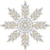 KristLand Elegante Spilla a Fiocchi Di Neve Con Zirconi Scintillanti Pietra Bianca Placcata Oro Fiore Spilla Matrimonio Sciarpa Natale Abiti Pin Regalo Per Donne
