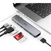 BHHB Hub USB C 8-in-2 MacBook Air Pro Adattatore BHHB USB C Hub con 4K HDMI, Thunderbolt, 5Gbps USB C, USB3.0* 2 e porte USB, lettore di schede TF SD Adattatore per MacBook Pro Air M1/M2/M3/2024/2023/2022