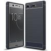 Cruzerlite Cover per Sony Xperia XZ1 Compact, Carbon Fiber Shock Absorption Slim TPU Cover Custodia per Sony Xperia XZ1 Compact (2017) (Blue)