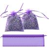 Hioip 30 Pezzi Sacchetti Vuoti per Lavanda, 9x6.5cm Profumati con Nastri Viola Coulisse, Sacchettini Organza per Vestiti, Cassetti, Guardaroba, Auto (6g)
