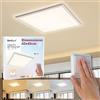BestLuz LED Plafoniera, 3 Stadi 3000K/4000K/6500K 42x42 CM 24W 2800LM, Ultra Sottile, Bianco, Minimalista, per Soggiorno, Camera da letto, Bagno, Cucina