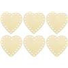 PATIKIL 10cm x 10cm Fondo del Cestino in Legno, 6pz Base in Legno Forma Cuore per Cestino all'Uncinetto Vuota per Fai Da Te Artigianato Intreccio Cesti Creazione Forniture Decorazione Casa