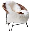 YDFYX Faux Pelliccia di Agnello di Pecora Tappeto,Pelliccia Sintetica Tappeto Vello di Pecora, per Soggiorno, Lunga Pelliccia Morbida, soffice, Tappetino per Il Letto, Divano (Bianco, 50 x 80cm)