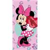 Jerry Fabrics Disney Minnie Mouse, telo da doccia, telo mare, asciugamano rosa, 70 x 140 cm
