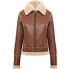 Infinity Leather Giacca da Donna in Vera Pelle di Montone Spessa Marrone da Aviatore Coniac B3 WW2 XL