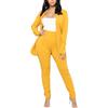 HEONSATI Completo Tailleur Donna Elegante Business Giacche Manica Lunga Risvolto + Pantaloni Completi Offerte Lavoro Autunno Invernale 2 Pezzi Casual Taglie Forti Tute da Donna Formale Eleganti Curvy