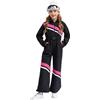 YiZYiF Tute da Neve Bambina Salopette Antivento Snowsuit Un Pezzo Impermeabile Invernale Tuta da Sci Piuma Cappotto Rosa caldo e nero 7-8 anni